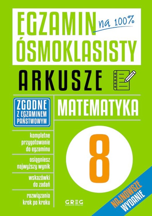 okładka Matematyka. Egzamin ósmoklasisty. Arkusze książka