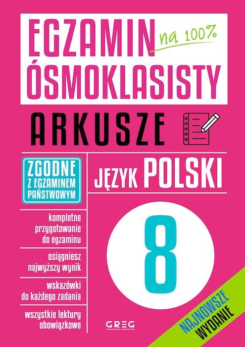 okładka Język polski. Egzamin ósmoklasisty. Arkusze książka | Opracowanie zbiorowe