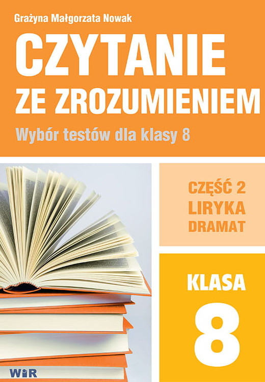 okładka Czytanie ze zrozumieniem dla klasy 8/2 książka