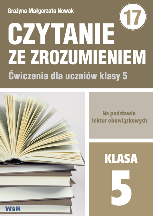 okładka Czytanie ze zrozumieniem dla klasy 5 książka