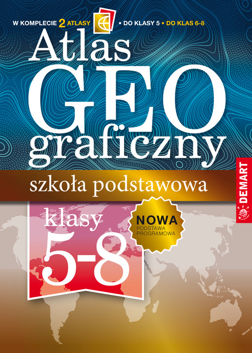 okładka Pakiet atlas geograficzny szkoła podstawowa klasy 5-8 książka | Opracowanie zbiorowe