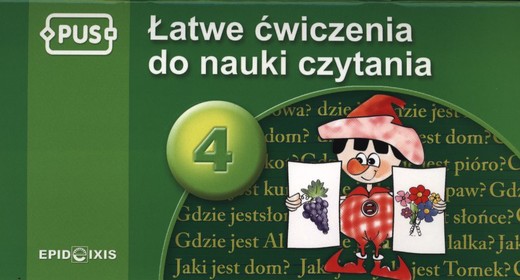 okładka PUS Łatwe ćwiczenia do nauki czytania część 4 książka