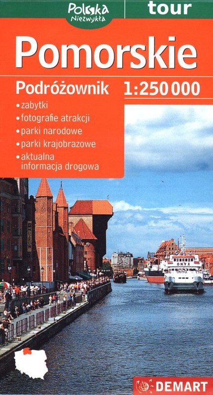 okładka Pomorskie turystyczna mapa samochodowa 1:250 000 książka | Opracowanie zbiorowe