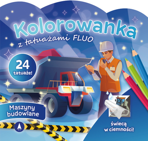 okładka Maszyny budowlane. Kolorowanka z tatuażami FLUO książka