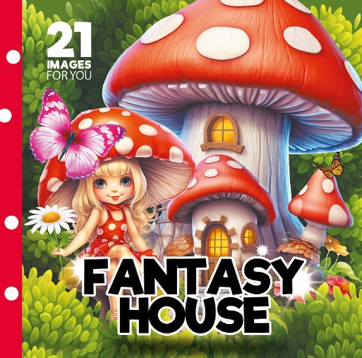 okładka Kolorowanka usztywniana Fantasy House Bajkowe domki książka