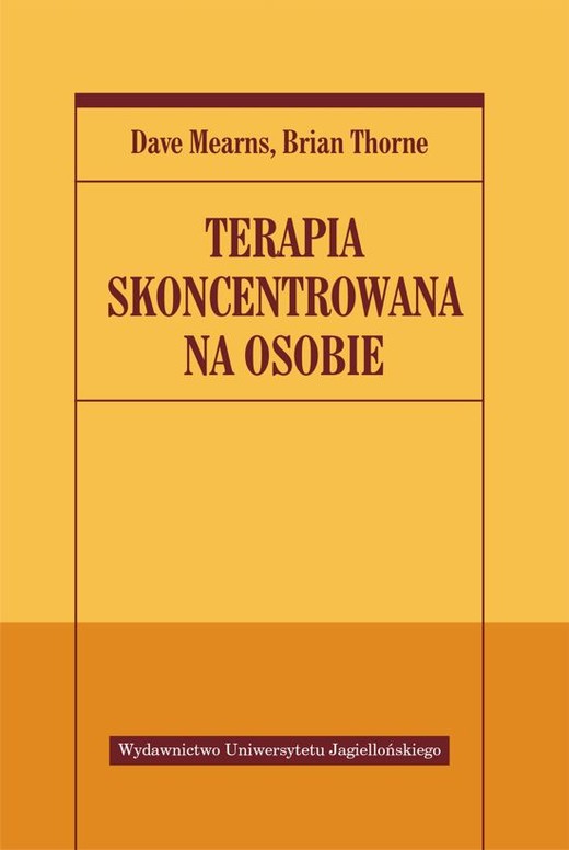 okładka Terapia skoncentrowana na osobie książka