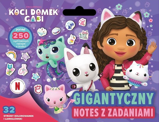 okładka Gigantyczny notes z zadaniami. Koci Domek Gabi książka