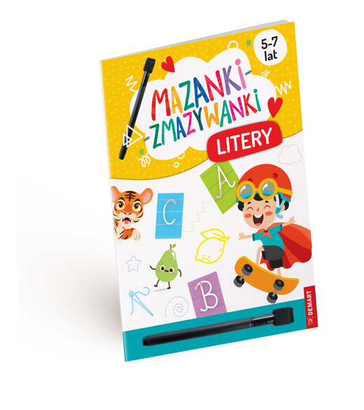 okładka Litery. Mazanki-zmazywanki książka