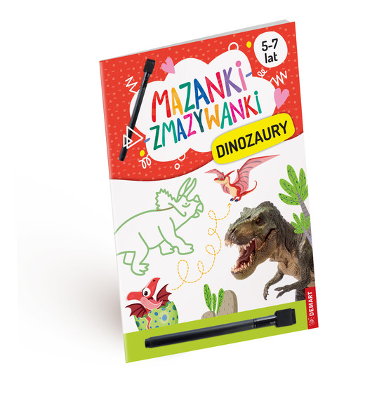 okładka Dinozaury. Mazanki-zmazywanki książka | Anna Borchard