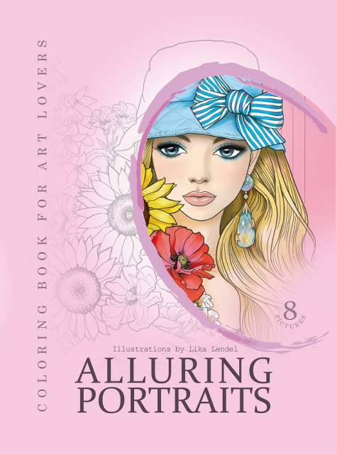 okładka Kolorowanka kreatywna A4 Portraits różowa książka