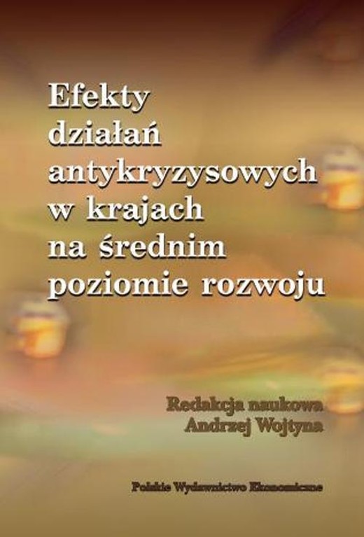 okładka Efekty działań antykryzysowych w krajach na średnim poziomie rozwoju ebook | pdf