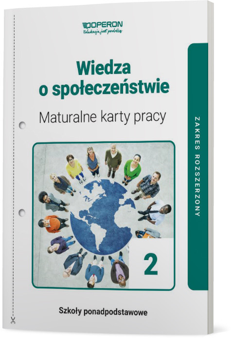 okładka Wiedza o społeczeństwie 2 Maturalne karty pracy Zakres rozszerzony Szkoła ponadpodstawowa książka | Artur Derdziak