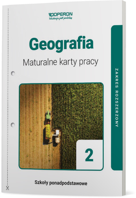 okładka Geografia 2 Maturalne karty pracy Zakres rozszerzony Szkoła ponadpodstawowa książka