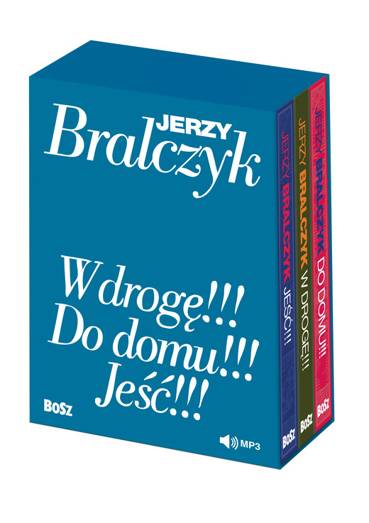 okładka W drogę!!! / Do domu!!! / Jeść!!! komplet w etui z audiobookami książka | Jerzy Bralczyk