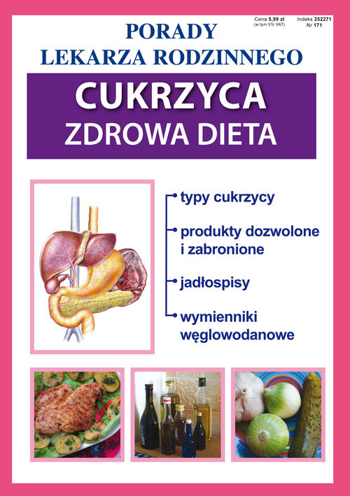 okładka Cukrzyca Zdrowa dieta Porady Lekarza Rodzinnego 171 książka