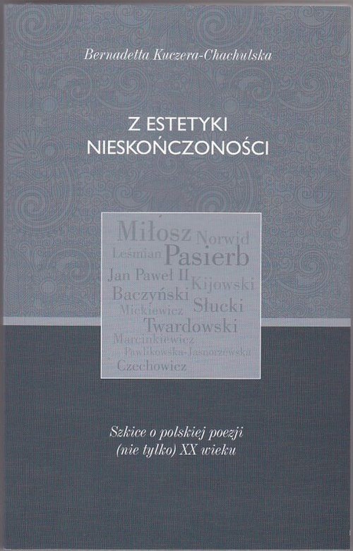 okładka Z estetyki nieskończoności Szkice o polskiej poezji (nie tylko) XX wieku książka | Bernadetta Kuczera-Chachulska