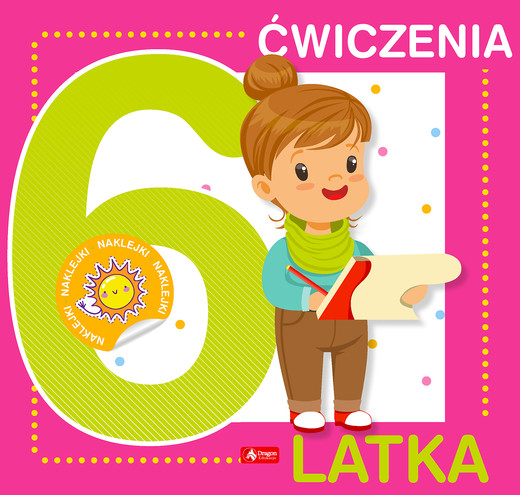okładka Ćwiczenia 6-latka + naklejki książka | Opracowanie zbiorowe