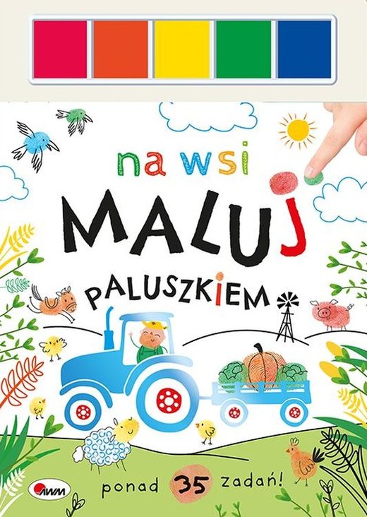 okładka Na wsi. Maluj paluszkiem książka