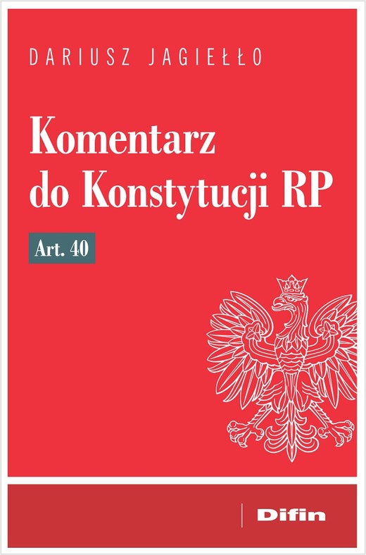 okładka Komentarz do Konstytucji RP art. 40 książka