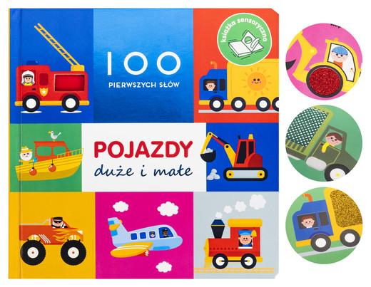 okładka Pojazdy duże i małe. 100 pierwszych słów książka