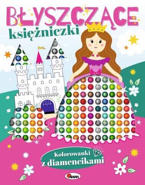 okładka Błyszczące księżniczki. Kolorowanki z diamencikami książka