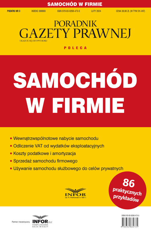 okładka Samochód w firmie Podatki 3/2024 ebook | pdf | Praca zbiorowa