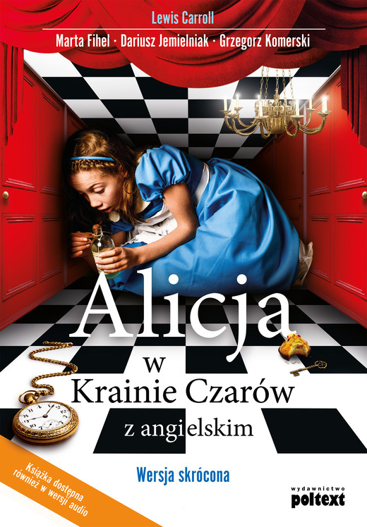 okładka Alicja w Krainie czarów z angielskim wersja skrócona książka | Lewis Carroll