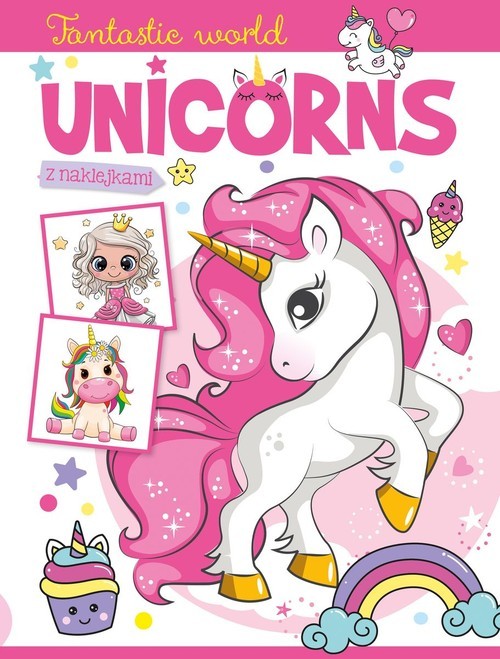 okładka Fantastic world Unicorns z naklejkami książka