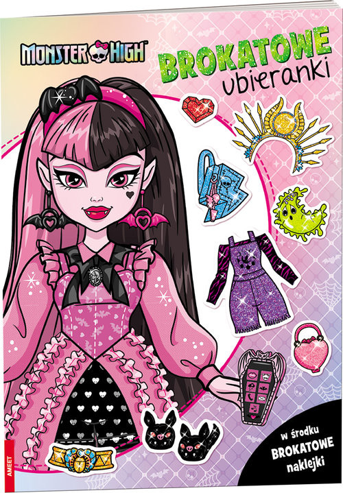 okładka Monster High Brokatowe ubieranki książka