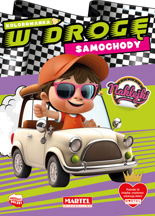 okładka Kolorowanka Samochody z naklejkami. W drogę książka