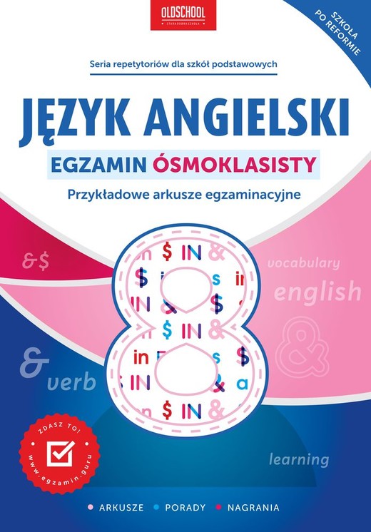 okładka Język angielski egzamin ósmoklasisty przykładowe arkusze egzaminacyjne książka | Gabriela Oberda