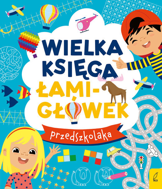 okładka Wielka księga łamigłówek przedszkolaka książka