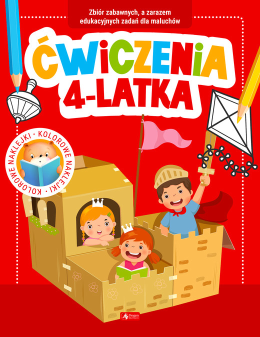 okładka Ćwiczenia 4-latka z naklejkami książka