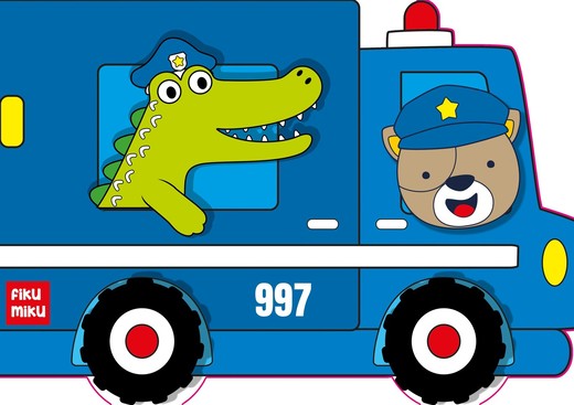 okładka Policja. Kolorowanka z wykrojnika książka