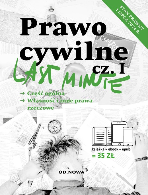 okładka Prawo cywilne 2024 część 1. Last Minute książka