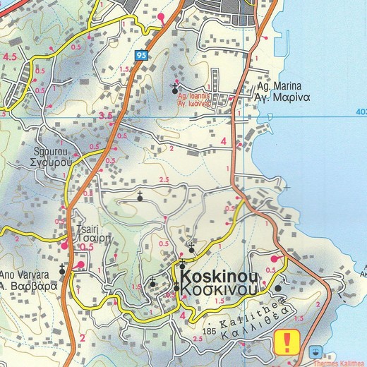 okładka Mapa wyspa grecka Rodos 1:50 000 książka | Opracowanie zbiorowe