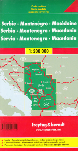 okładka Serbia czarnogóra macedonia mapa 1:500 000 książka | Opracowanie zbiorowe