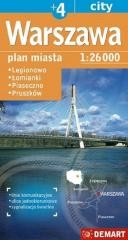 okładka Plan miasta Warszawa +4 1:26 000 DEMART książka | Opracowanie zbiorowe, Praca Zbiorowa