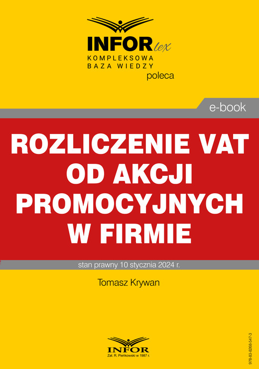 okładka Rozliczenie VAT od akcji promocyjnych w firmie ebook | pdf | Tomasz Krywan