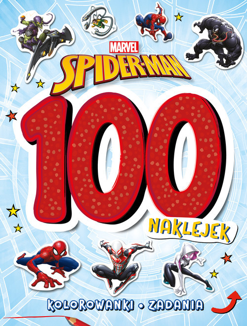 okładka 100 naklejek. Marvel Spider-Man książka