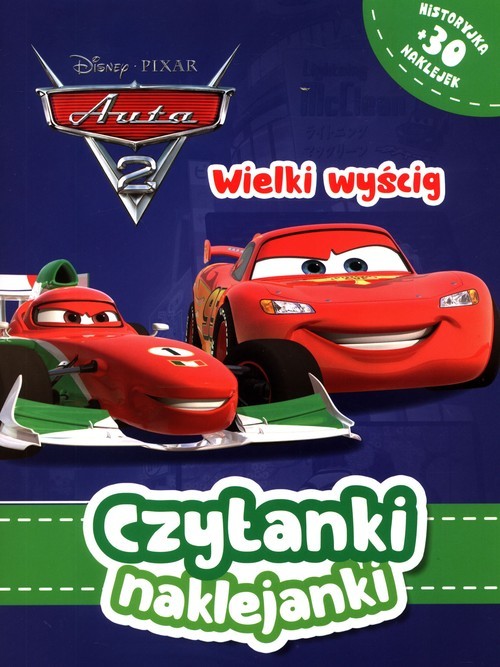 okładka Czytanki naklejanki Wielki wyścig Disney Pixar Auta książka