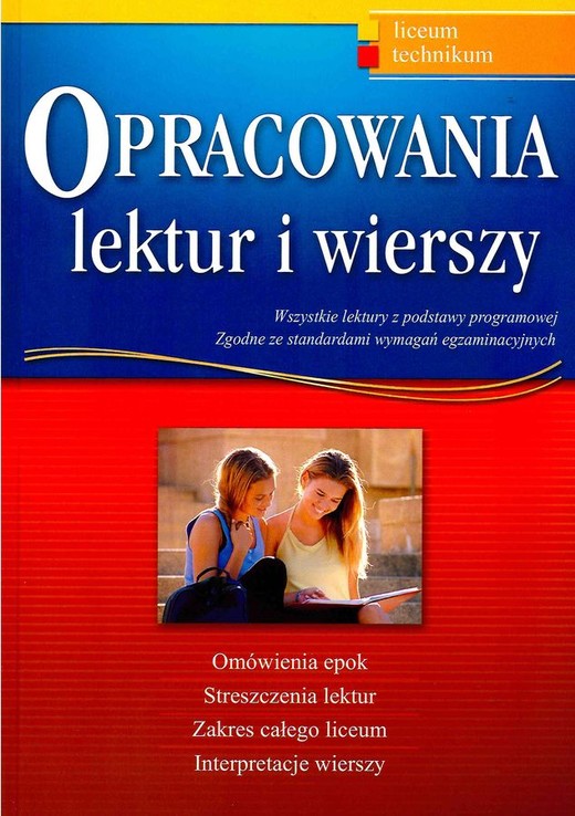okładka Opracowania lektur i wierszy liceum technikum książka