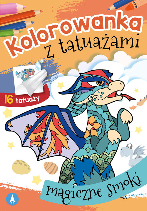 okładka Kolorowanka z tatuażami Magiczne smoki książka