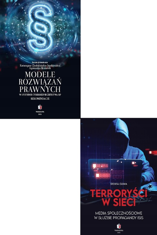 okładka IDENTYFIKACJA I PRZECIWDZIAŁANIE ZAGROŻENIOM W CYBERPRZESTRZENI Pakiet 2 książki ebook | epub, mobi, pdf | Katarzyna Chałubińska-Jentkiewicz, Sylwia Gliwa, Agnieszka Brzostek