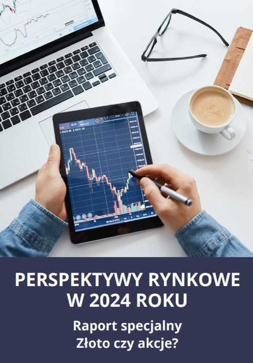 okładka PERSPEKTYWY RYNKOWE W 2024 ROKU Raport specjalny Złoto czy akcje? ebook | pdf | Dimitri Speck