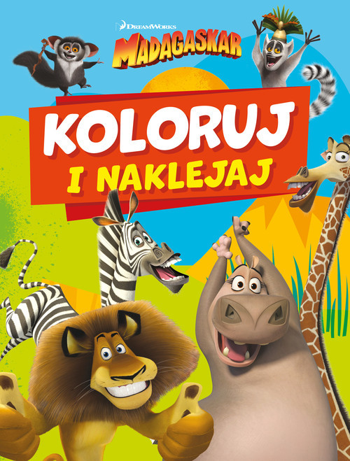 okładka Koloruj i naklejaj. Madagaskar książka
