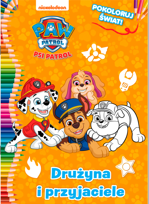 okładka Drużyna i przyjaciele. Psi Patrol. Pokoloruj świat książka