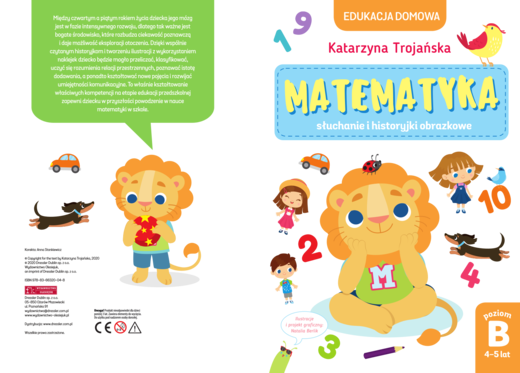 okładka Matematyka – słuchanie i historyjki obrazkowe. Poziom B, 4-5 lat ebook | pdf | Katarzyna Trojańska