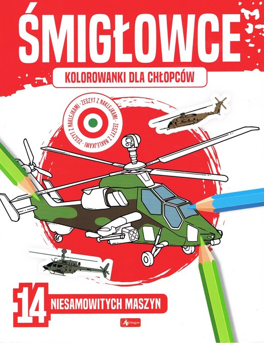 okładka Śmigłowce. Kolorowanki dla chłopców książka