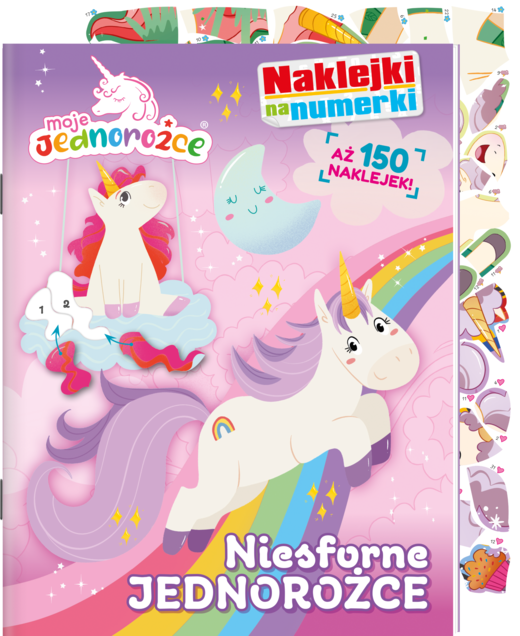 okładka Niesforne jednorożce. Moje Jednorożce. Naklejki na numerki książka